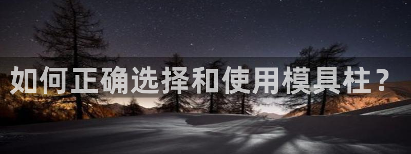 如何正确选择和使用模具柱？