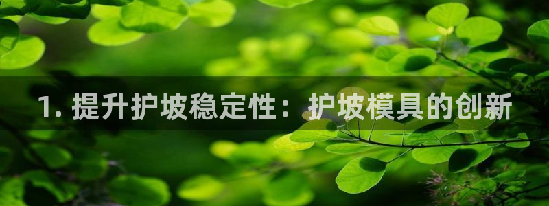 太阳集团游戏软件：1. 提升护坡稳定性：护坡模具的创新