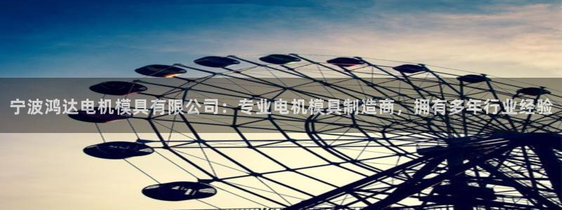 太阳成下载：宁波鸿达电机模具有限公司：专业电机模具制造商，拥有多年行业经验