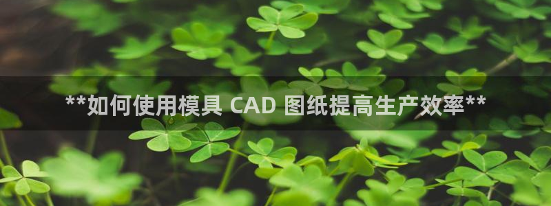 太阳集团城2018网站：**如何使用模具 CAD 图纸提高生产效率**